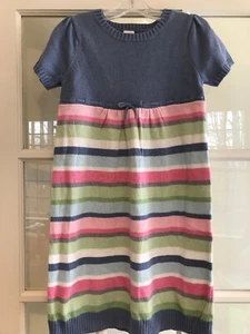 NWT Gymboree Sweater Dress, Size 9, Blue/Pink Stripe - Picture 1 of 4