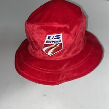 Butt Furr US Ski Team Red Fuzzy Boonie Bucket Hat Rare Size L/XL EUC