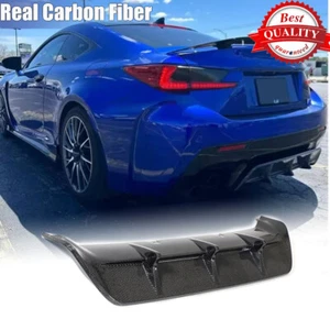 For Lexus RC F Coupe 2015-18 Real Carbon Fiber Rear Bumper Diffuser Lip Spoiler - Photo 1 sur 12