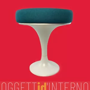 🟨 Pouff Chair Vintage 70s Space Age Drehhocker Tulip Saarinen STYLE - Bild 1 von 12
