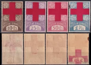 SCW Local Republican Labels Roses de Llobregat Allepuz 10/13(E) Red Cross - Picture 1 of 1