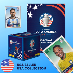 (2 of 2) Choose Lot Panini Conmebol Copa America 2024 White Parallel Stickers
