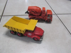 Matchbox King Size Lesney Dump Truck And Cement Truck Nice - Picture 1 of 8