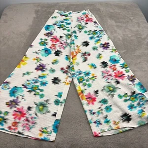 Pantalón Desigual Daniela Pierna Ancha Mujer S Blanco Multicolor Floral Artístico - Imagen 1 de 15