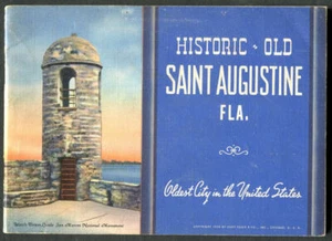 Vintage Historic Old Saint Augustine Fla. Souvenir Booklet 1938 - Picture 1 of 7