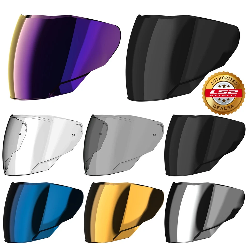 LS2 OF618 Verso II Motorcycle Helmet Visor Motorbike Scooter Clear Smoke Rainbow