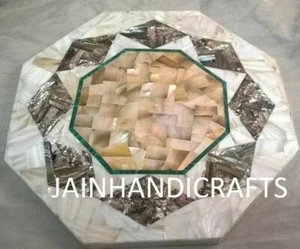 2'x2' White Marble Table Top Coffee Dining Inlay Mosaic Home Decor Fancy antique - Picture 1 of 4