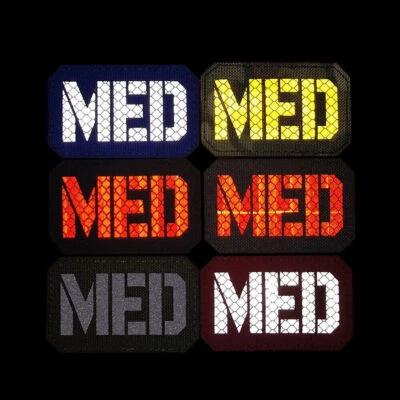 First Aid MED Medic Tactical Patch IR Reflective Army Airsoft Badge Hook Loop - Image 1 of 4