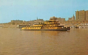 Postcard Missouri St. Louis Most Powerful Row Boat M. V. United States Unposted - Imagen 1 de 2
