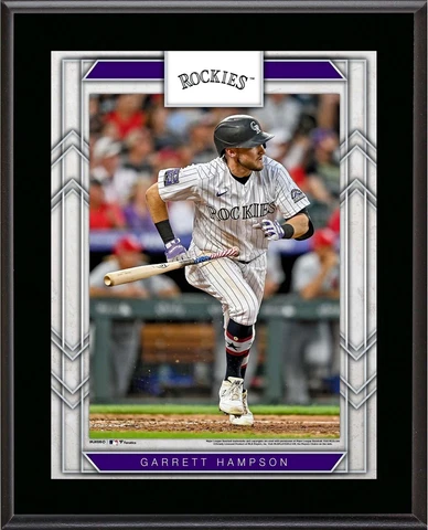 Garrett Hampson Colorado Rockies 10.5" x 13" Sublimated Player Plaque Cover