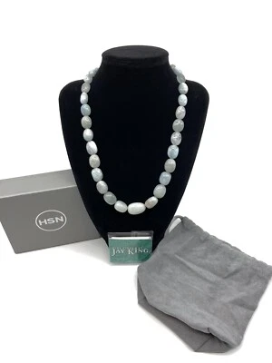 Jay King шахты находки .925 аквамарин самородок ожерелье 18-1/4-21» новый в коробке 653346 - Изображение 1 из 4