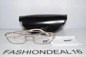 Nuevas gafas Montblanc auténticas MB 378 doradas MB378 028 53-16-135 RX - Imagen 1 de 7