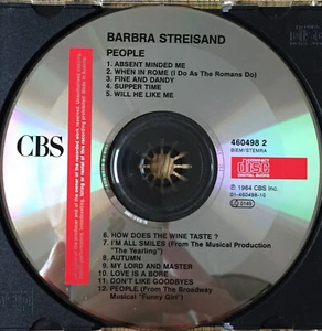 Barbra Streisand・People・℗1964・CD reissue ©1990 CBS・In top condition! - Bild 1 von 2