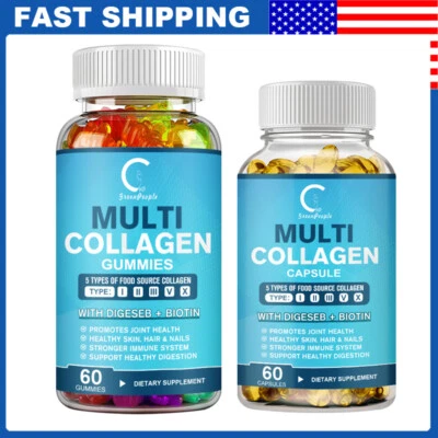 胶原蛋白维生素木乃伊适用于头发、皮肤和指甲,优质胶原补充剂药 — 第 1/4 张图片