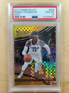 2017-18 Panini Select Robert Covington #258 Courtside Gold Prizm 10/10 PSA 10 - Picture 1 of 2