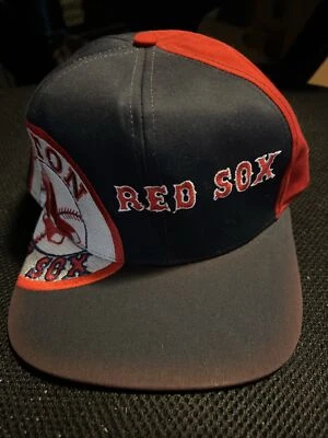 NWT Vintage 90s Boston Red Sox Snapback Hat Big Logo Spellout Fade - Image 1 of 4