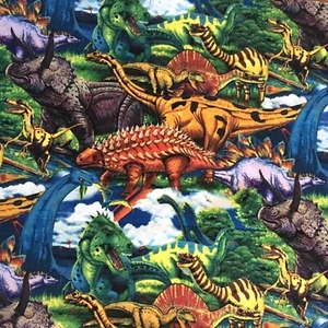 Dinosaurs Age of the Dinosaurs Allover Sewing Quilting Fabric Cotton New FQ - Bild 1 von 2