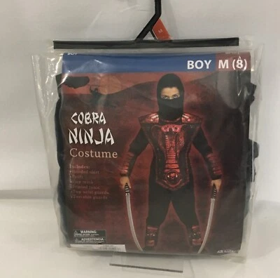 DISFRAZ HALLOWEEN INFANTIL / COBRA NINJA / ROJO / NIÑO M (8) / NUEVO Foto 1 de 4