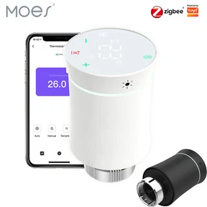 Termostato de radiador inteligente MOES Zigbee termostato de calefacción digital programable - Imagen 1 de 26