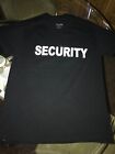 2- Small Security T-Shirt Bouncer Police Event Staff Uniform Guard Tee Shirt