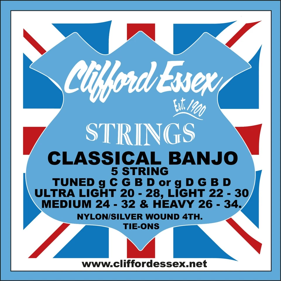 KLASSISCHE BANJO-SAITEN - ALLE STÄRKEN. DIE PROFI-WAHL. CLIFFORD ESSEX. - Bild 1 von 1