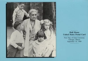 #UX134 15c The Hull House Postal Card First Day Ceremony  Program w/11 autograph - Picture 1 of 2