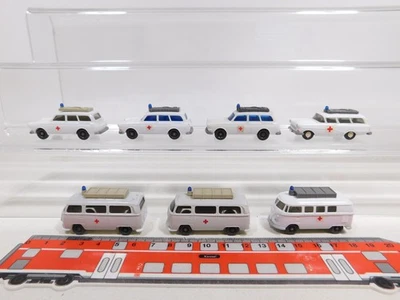 7X Modell Krankenwagen H0 1:87: VW 1500/T1/T2 + Opel #DD975-0,5 - Immagine 1 di 4