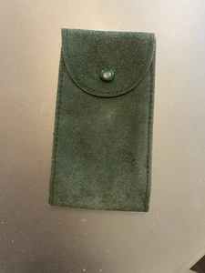 Bolsa de viaje Rolex vintage años 70 gamuza verde 5x3 - Imagen 1 de 3
