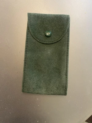 Vintage 70's Rolex Green suede Travel Pouch 5x3 - Image 1 of 3