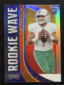 TUA TAGOVAILOA 2020 PLAYOFF ROOKIE WAVE #RW-3 ROOKIE SILVER PRIZM - Imagen 1 de 2