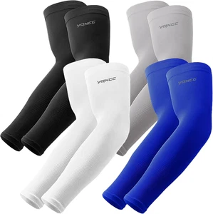 4 Pairs Arm Sleeves, Cooling UV Sun Protection Sports Compression Sleeves for Me - Picture 1 of 12