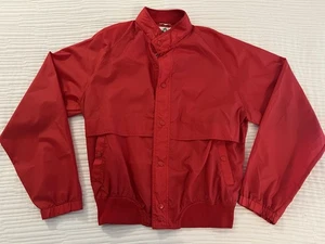 Vintage Pacific Trail Sportswear Red Windbreaker Jacket Men’s L Full Snap - Picture 1 of 7