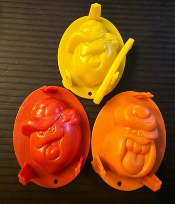 Lote De 3 Moldes De Hielo Mezcla De Bebida Cara Divertida Pillsbury De Colección 1 Cuchara Goofy Años 70 Foto 1 de 4