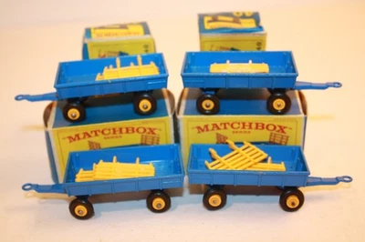 Remolque completo de heno Lesney Matchbox de colección de la era 1965 #40 con cajas originales Foto 1 de 4