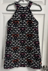 Hutch Anthropologie Mini Shift Dress Black Halter Sunglasses Motiff Size XSP - Picture 1 of 8