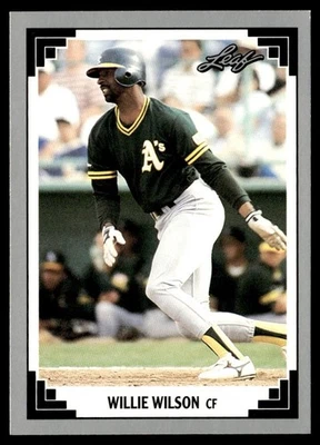 1991 Leaf Willie Wilson Oakland Athletics #299 - Image 1 of 2