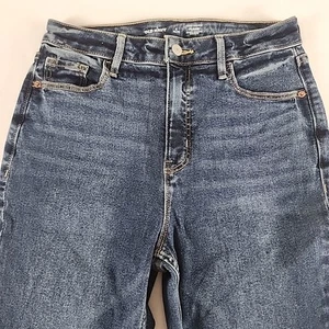 Old Navy Higher High-Rise Flare Jeans Damen Gr. 4 Petite Dark Wash Denim - Bild 1 von 19