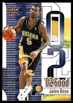 Parche de camiseta Fleer 02 Good Game Worn 2001 camiseta Jalen Rose 3 colores Indiana Foto 1 de 2
