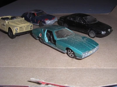 LOTTO POLITOYS JAGUAR⁸+,CITROEN GS+ MERCURY FIAT CAMPAGNOLA+ALFA 166 MAJORETTE - Immagine 1 di 3
