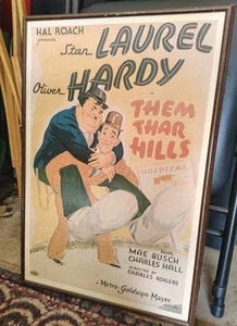 Arte de pared Laurel And Hardy Them Thar Hills arte de película enmarcado de colección - Imagen 1 de 3
