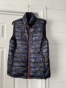 Gyde Supply Women’s Blue Camo Heated Vest Large Full Zip Puffer W/ Battery - Picture 1 of 10