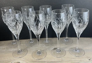 Mikasa English Garden Crystal Wine Goblet Glasses 8 1/8 Inch 5 Oz - Set of 8 - Picture 1 of 6