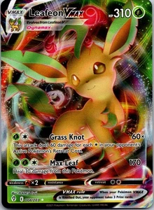 Leafeon VMAX 008/203 SWSH07 Evolving Skies Holo Pokémon Raro Juego de Cartas Coleccionables Casi Nuevo - Imagen 1 de 2