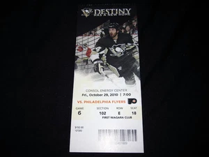 Pittsburgh Penguins 2010-11 Juego 6 Ticket Stub Vs Philadelphia Flyers Orpik - Picture 1 of 1