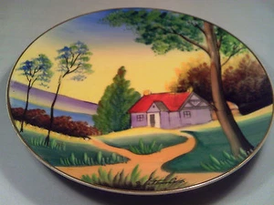 [Q22] Porcelain COLLECTOR PLATE 8"  by HITOMIS Made in Japan - Picture 1 of 4