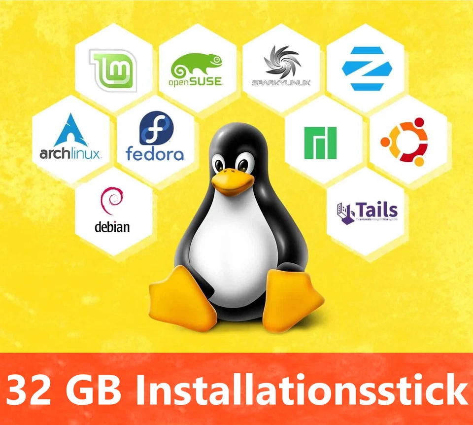 Original Linux Installationsmedium und  USB-Stick (Betriebssystem nach Wahl) - Bild 1 von 1