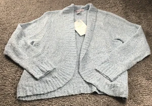 Modern Soul Womens Open Front Knit Cardigan Size L Gray Long Sleeve NWT - Picture 1 of 12