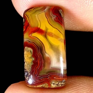 Natural Crazy Lace Agate Cushion Cabochon 10.65Cts Loose Gemstone 10x20x05MM - Imagen 1 de 4
