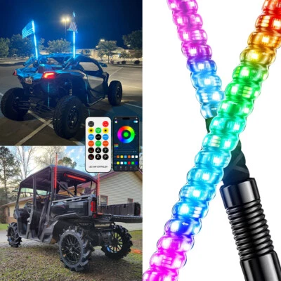 2FT LED Whip Lights Antenna Flag Remote Control For Yamaha Talon 1000R/1000X TRX Foto 1 de 4