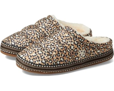 Zuecos para mujer Ariat Crius AR2696-200 marrón leopardo punta redonda pantuflas JOBB378 Foto 1 de 4